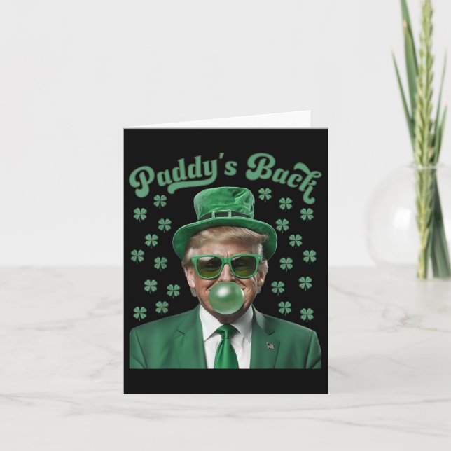 Carte Paddle Back Funny Donald Trump Jour de la Saint Pa (Devant)