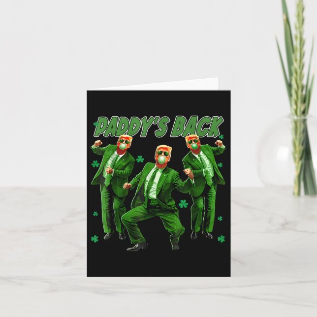 Carte Paddle Back Funny Trump Jour de la Saint Patrick I (Devant)