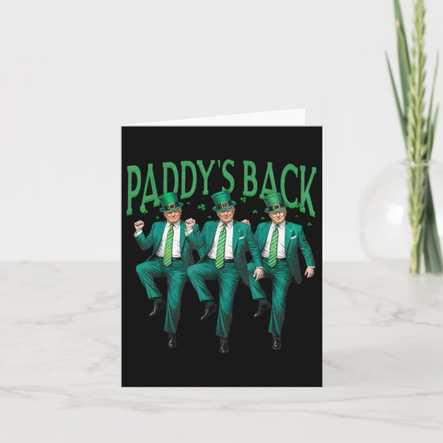 Carte Paddle Dancing Trump Jour de la Saint Patrick Iris (Devant)