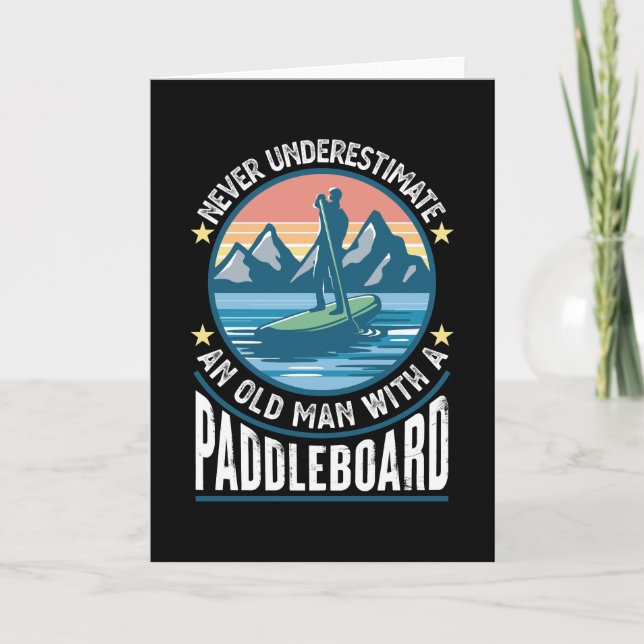 Carte Paddleboard Cadeau d'anniversaire pour père de vie (Devant)