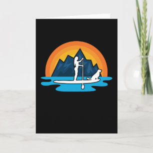 Carte Paddleboard Paddboard Girl and Dog