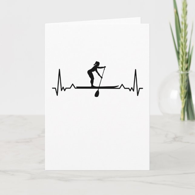 Carte Paddleboarding Sup Girls Heartbeat Gift (Devant)
