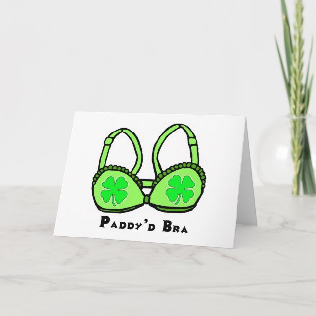 Carte Paddy 'D Bra St Patrick's Greeting Card (Devant)