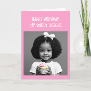 Carte Page Couleur Petite fille avec cupcake