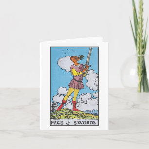 Carte Page of swords blank card