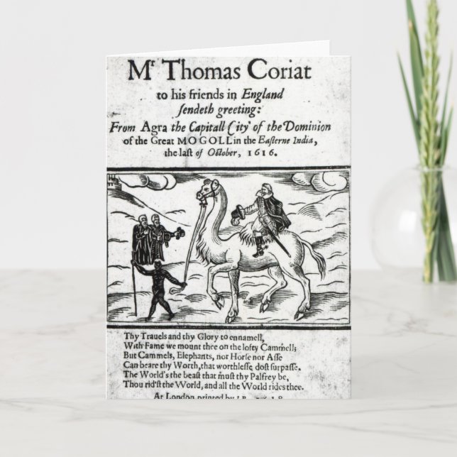 Carte Page titre, travles de Thomas Coryat en Inde (Devant)