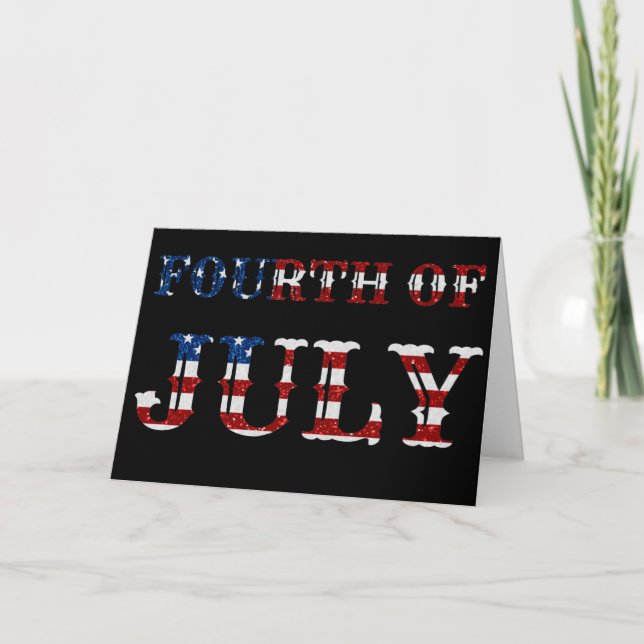 Carte Pailletée du 14 Juillet (Devant)