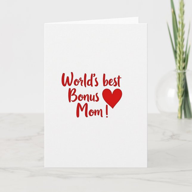 Carte Pailletée Meilleure Maman Supplémentaire (Devant)