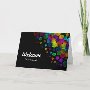 Carte Paillettes Colorées Tombantes Points de Polka Bien