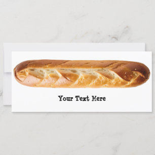 Carte Pain de baguette personnalisé en forme de bâton