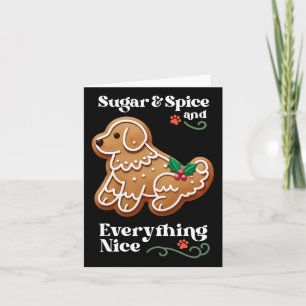Carte Pain d'épice de sucre de chien Noël Cookie
