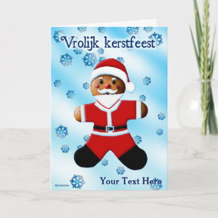 Carte Pain d'épices de père Noël - Fête de kerstfeest de