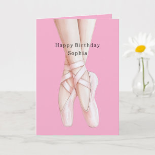 Carte Pain d'épices Fille Ballerina Ballet Anniversaire