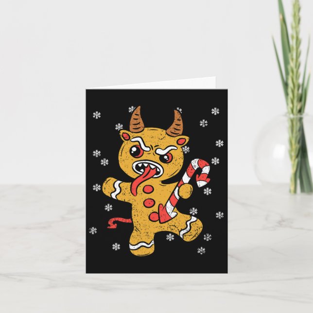 Carte Pain d'épices Homme Krampus Pyjama de Noël X mas C (Devant)