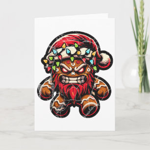 Carte Pain d'épices Homme Krampus Pyjama de Noël X mas F