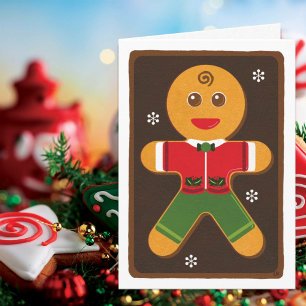 Carte Pain d'épices Homme Noël Cookie Blond