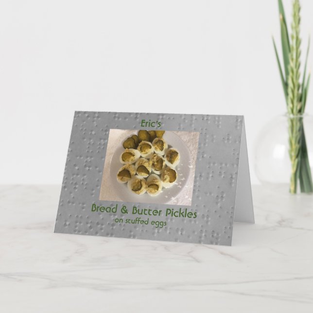 Carte Pain et chiche à beurre d'Eric (Devant)