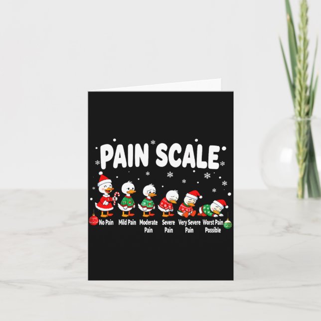 Carte Pain Scale Cute Duck Christmas Nurse Triage Pain E (Devant)
