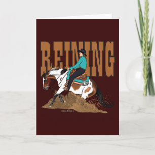 Carte Paint Reining Horse Greeting Card