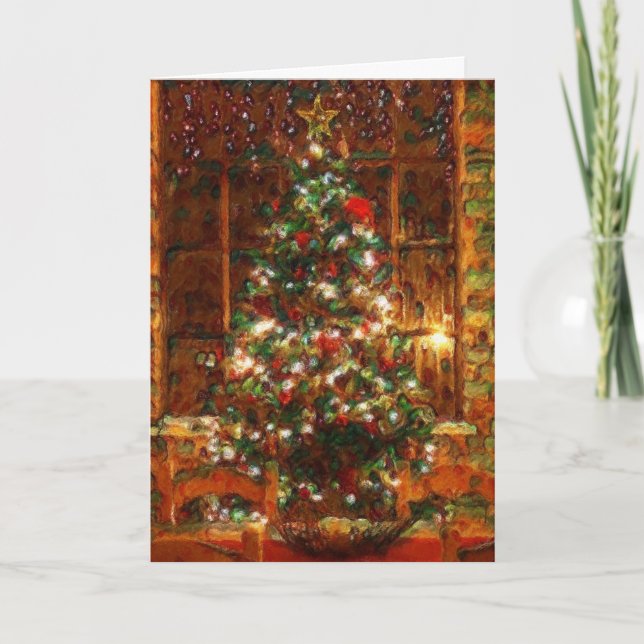 Carte Painted cosy scene Christmas card (Devant)