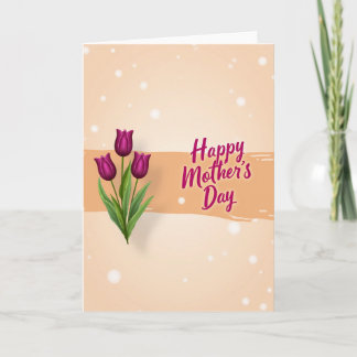 Carte Painted Flowers Mothers Day Card