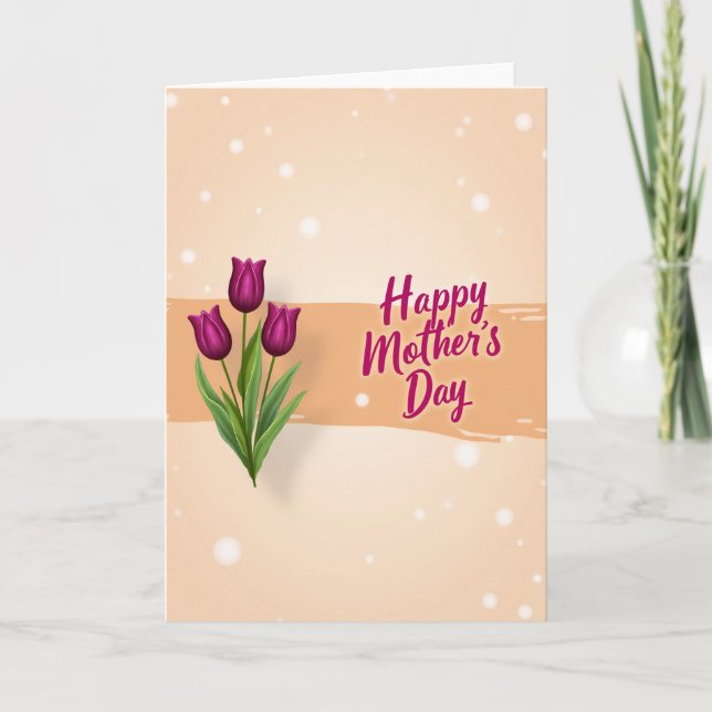 Carte Painted Flowers Mothers Day Card (Devant)