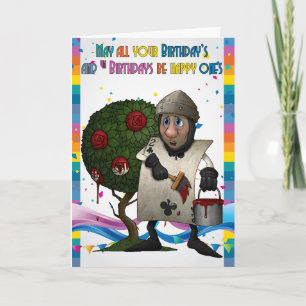 Carte Painting Roses Playing Card, Wonderland Birthday