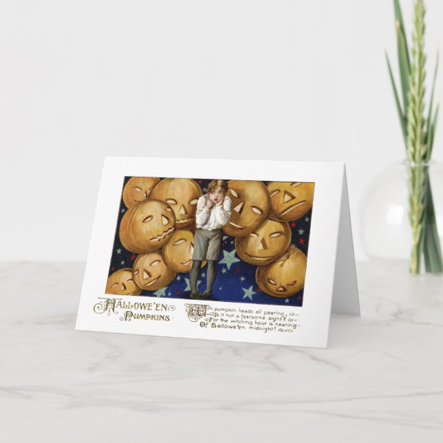 Carte Pair de Jack O'Lanterns au cru Hallowe'en de (Devant)