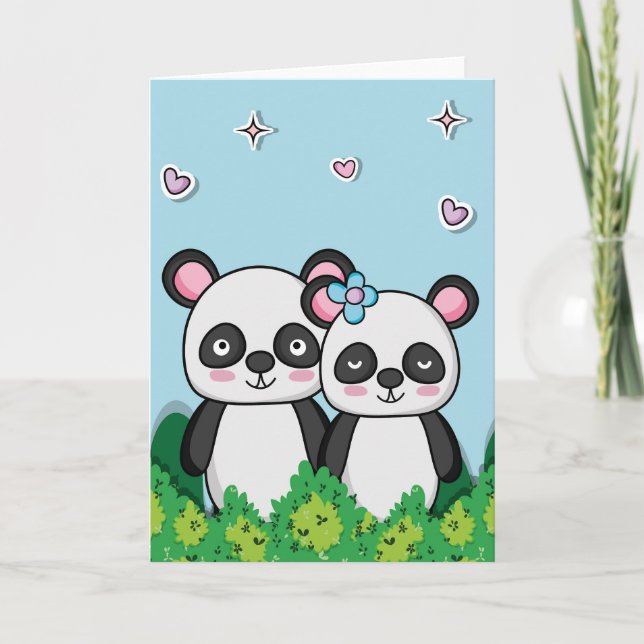 Carte Paire de pandas (Devant)