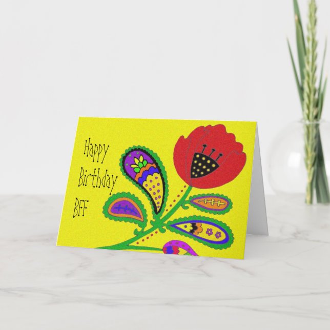 Carte Paisley Poppy (Devant)