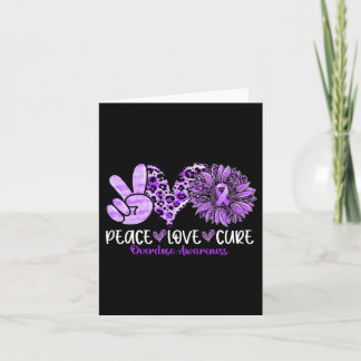 Carte Paix Amour Cure Tournesol Léopard Surdosage Sensib