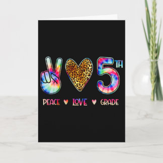 Carte Paix Amour Équipe Cinquième Année Cadeau De Rentré