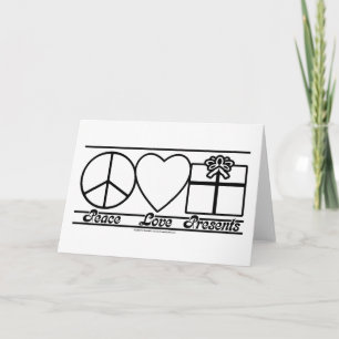 Carte Paix Amour et Cadeaux