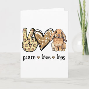Carte Paix Amour Mini Holland Lop Lapin Amoureux du Lapi
