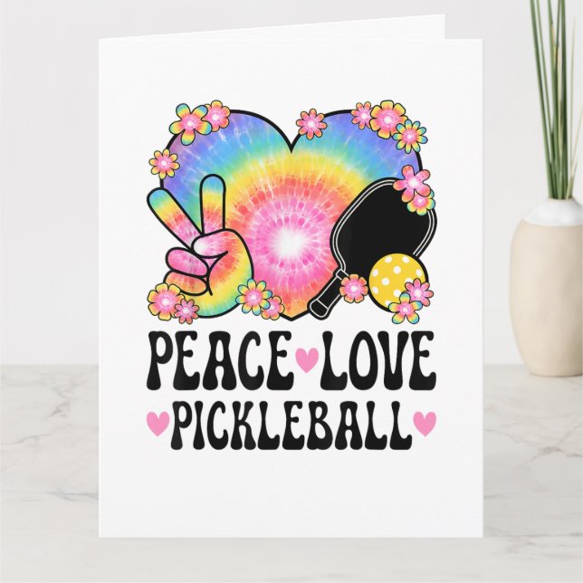 Carte Paix Amour Pickleball (Devant)
