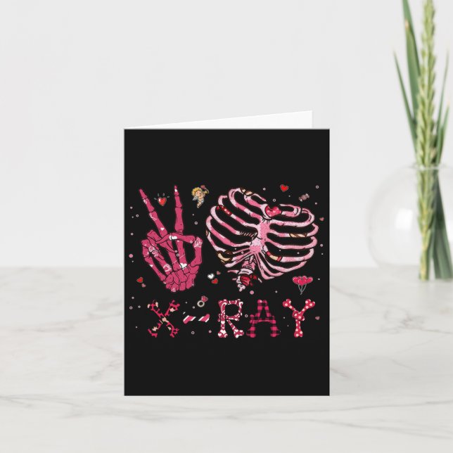 Carte Paix Amour Radiographie Saint-Valentin  (Devant)