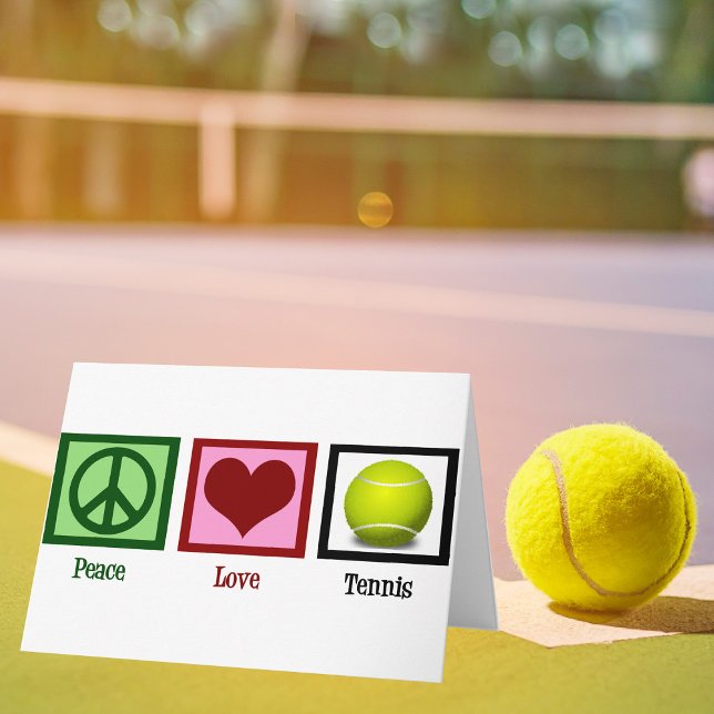 Carte Paix Amour Tennis (Créateur téléchargé)