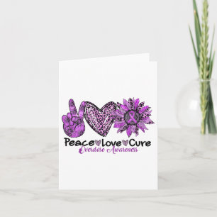 Carte Paix Amour Tournesol Violet Sensibilisation au Sur