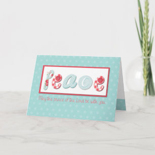Carte Paix, appui religieux et encouragement, Scrapb