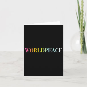 Carte Paix dans le monde (texte coloré)