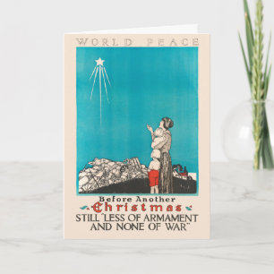 Carte Paix de Noël vintage