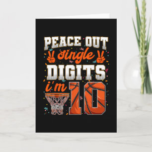 Carte Paix dehors simple chiffre 10e anniversaire 10 ans