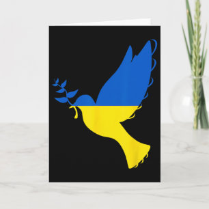 Carte Paix en Ukraine Colombe. Soutenez l'Ukraine. Souti