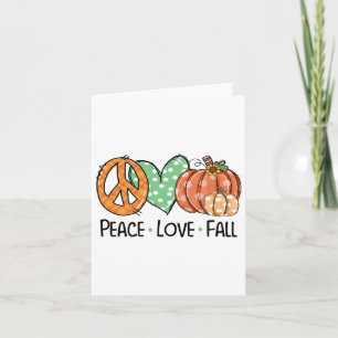Carte Paix Et Amour Et Automne Citrouille Autum Happy Fa