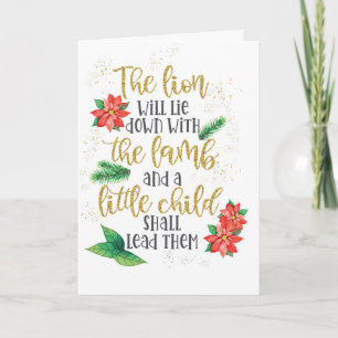 Carte Paix et bénédictions des lions et des agneaux à No