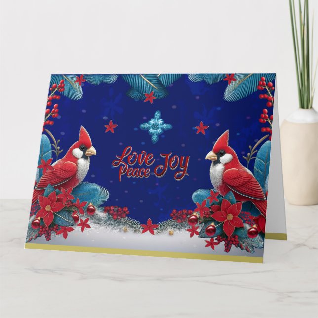 Carte Paix et Joie Bénédictions de ce Noël (Devant)