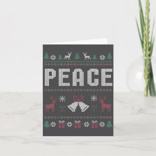 Carte Paix Je viens en paix Couple Matching Ugly Christm
