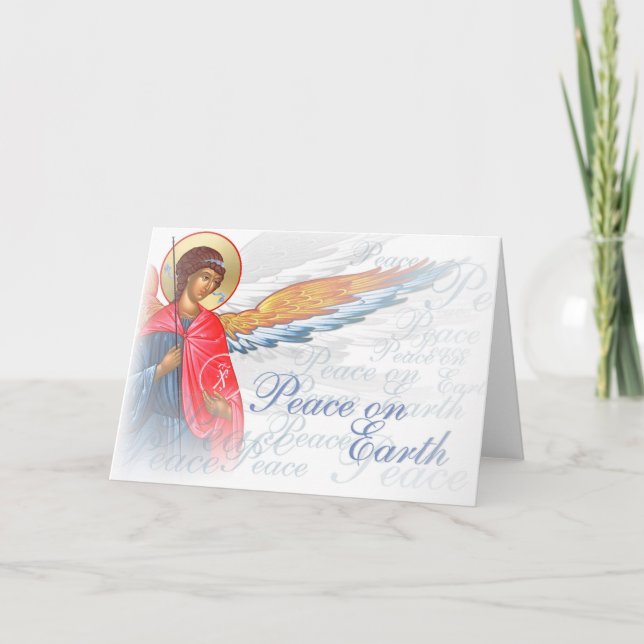 Carte Paix sur Terre avec la crèche (Devant)