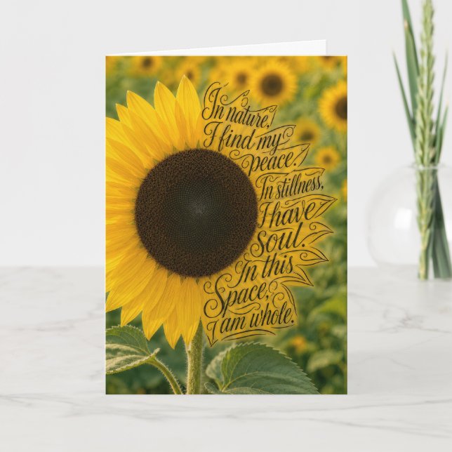 Carte Paix Tournesol  (Devant)