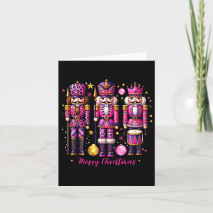 Carte Pajama de Noël 2024 de Noël rose Léopard